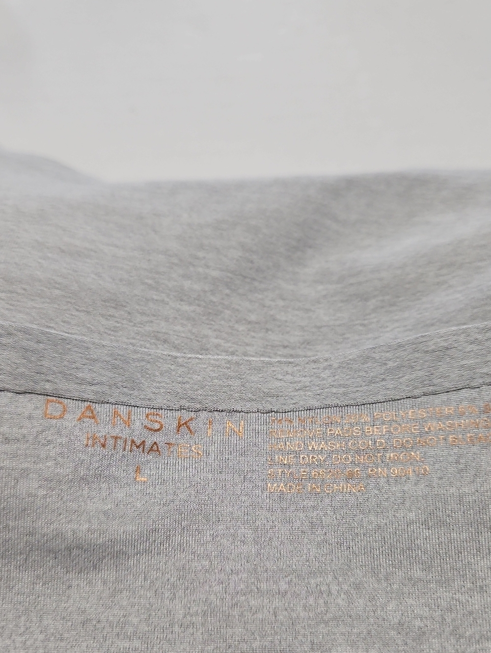 Danskin Intimates Heather Gray Seamless Bralette Top Size L W/removable Pads - Picture 6 of 7